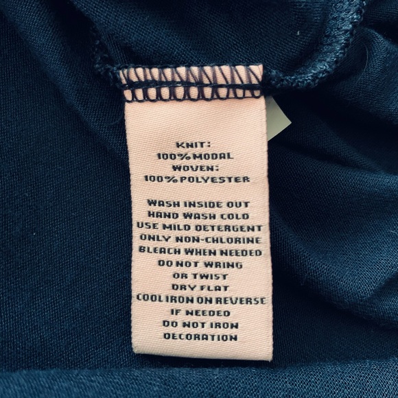 Juicy Couture Blue Chiffon Sparkle Sleeve Blouse Size XL - Picture 7 of 9